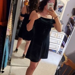 Green Velvet Mini Dress